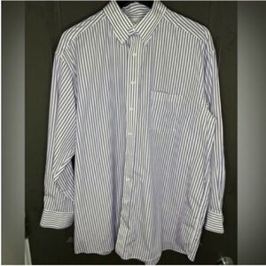 ✨✨✨ Roundtree & Yorke Gold Label Pinstripe Dress Shirt | 16.5 | EUC |